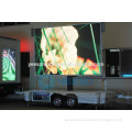 Big P6 LED screen advertising trailer, with screen lifting, rotating and folding function